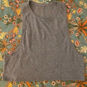 Lululemon Cropped Gray Tank